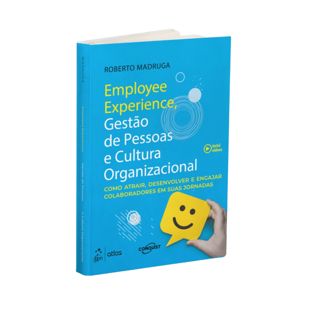 mockup do livro employee experience, gestão de pessoas e cultura organizacional, de autoria de roberto madruga